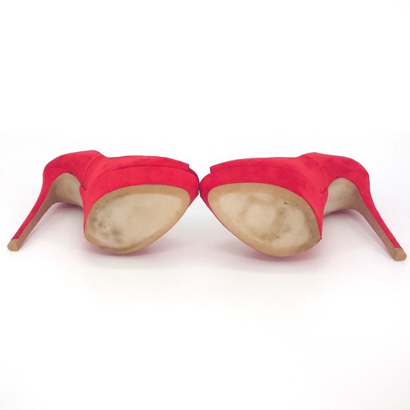 Zara Women Red Platform Heels Size 6.5 - Picture 7 of 7
